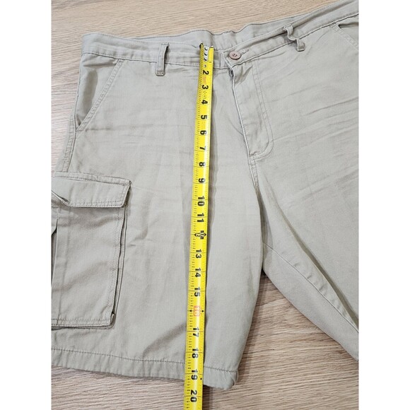 Ohio State Buckeyes Shorts Mens 38 Beige Khaki Cargo OSU Patch Embroidery Team - Picture 2 of 10
